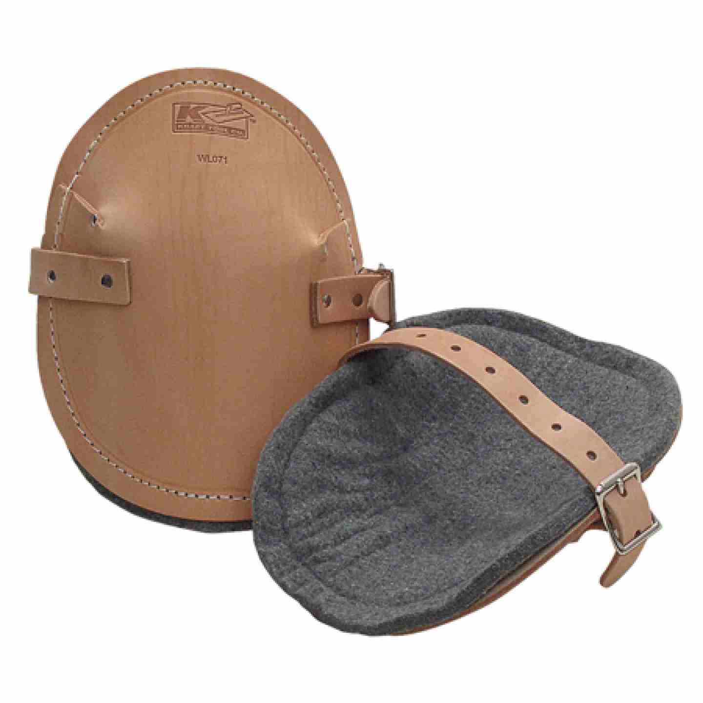 WL071 Leather Kneepads Round Image 1