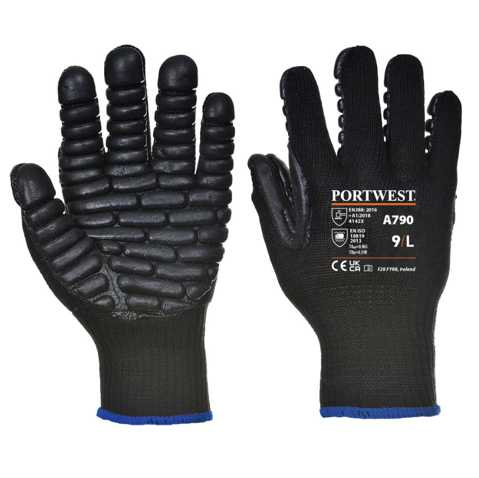 Port West A790 - Anti-Vibration 10 Rubber Chloroprene Glove, XX-Large Image 1