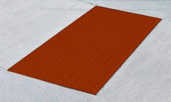 ADA Solutions Surface Applied Tactile 24"x60" Brick Red Image 1