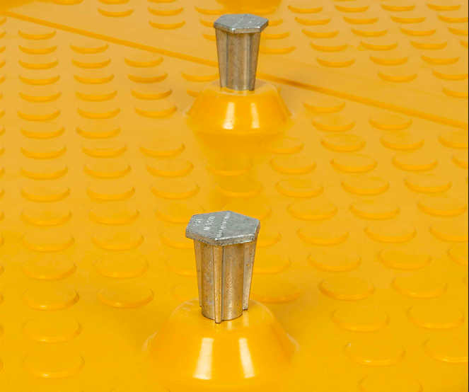 ADA Solutions Cast-In-Place ADA Replaceable Tactile Panel, Brick Red 24"x48" Image 4