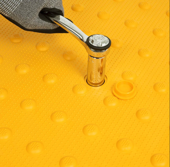 ADA Solutions Cast-In-Place ADA Replaceable Tactile Panel, Brick Red 24"x48" Image 5