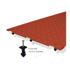 DWS AlertCast 2'x5' Replaceable ADA Tile - Brick Red Image 1