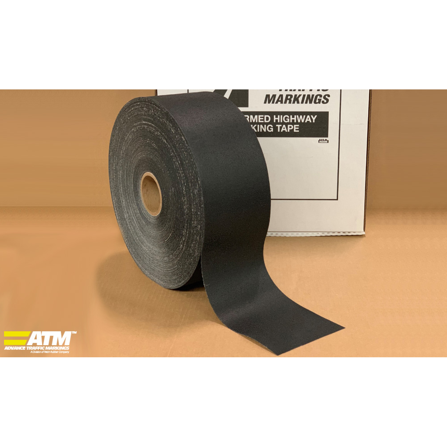 ATM280 Removable Black Hide-A-Line Tape 6" x 360' Image 1