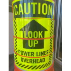 "Caution Look Up Power Lines Overhead" Drum Sheet Vinyl Image 1