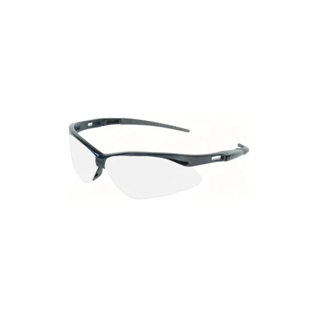 Kimberly-Clark 25676 KleenGuard Nemesis Safety Glasses W/ Clear Hard Coat Lens, Black Frame 