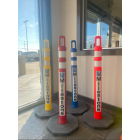 JBC 42" Safety Arch Top Traffic Delineator Post Kit - Blue Post + 12 LBS Base Image 2