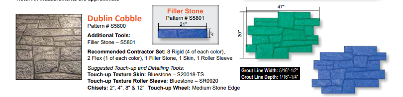 Sika Dublin Cobble Filler Stamp , 4"X21" Image 1