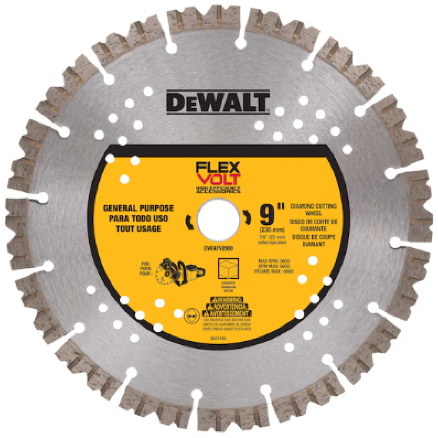 DeWalt 9"x7/8" Cut-Off Saw Diamond Blade Image 1