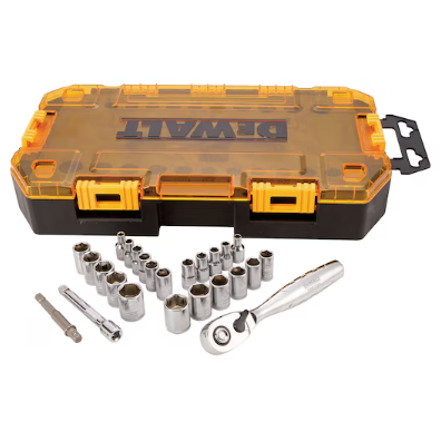 DeWalt 25 PC 1/4 in. Drive Socket Set w/ Rachet, Extension and Adapter. 