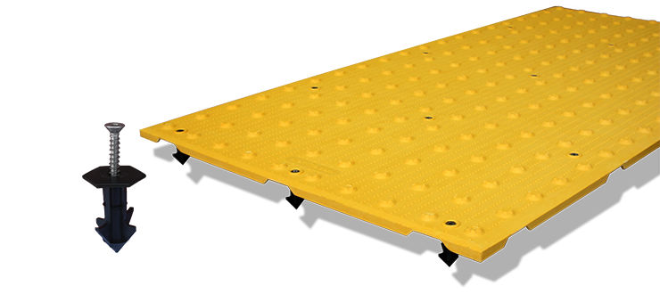 DWS AlertCast 2'x5' Replaceable ADA Tile - Yellow