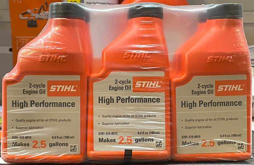 STIHL High Performance 2-Cycle Engine Oil 6.4 oz (2.5 Gallon Mix, 6 Pk) 