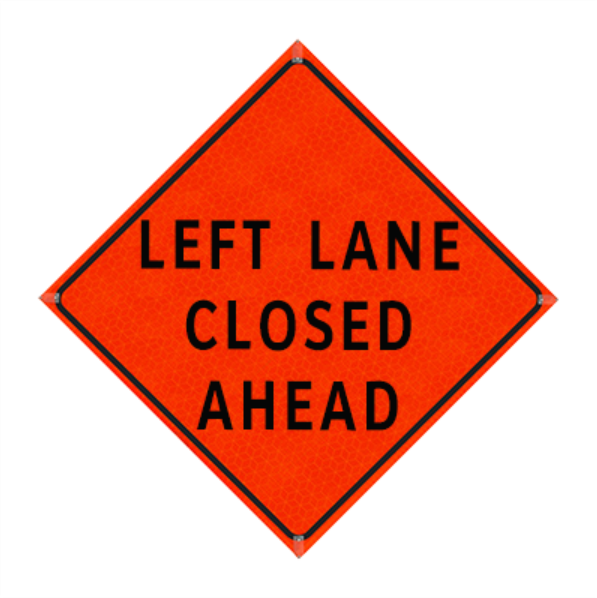 Watch Dog Reflective Orange Vinyl Roll-Up Sign, 36"x36"