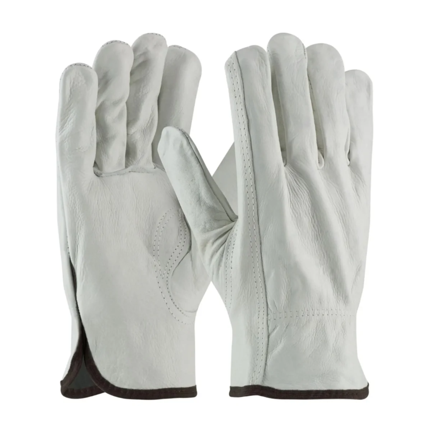PIP 68-163 Regular Grade Top Grain Cowhide Leather Drivers Glove, Natural, Large Image 1