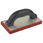 Kraft 8"x5"x1" Coarse Red Rubber Float w/ Plastic Handle Image 1