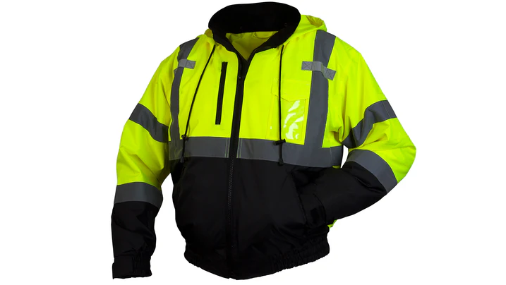 Pyramex Hi-Vis Lime Bomber Jacket, X-Large