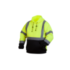 Pyramex Hi-Vis Lime, Pullover Sweatshirt w/ Black Bottom, X-Large Image 1