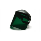 Pyramex Dark Green Tinted Visor PETG Shield 8"x15"x.040 for Hardhat Image 1