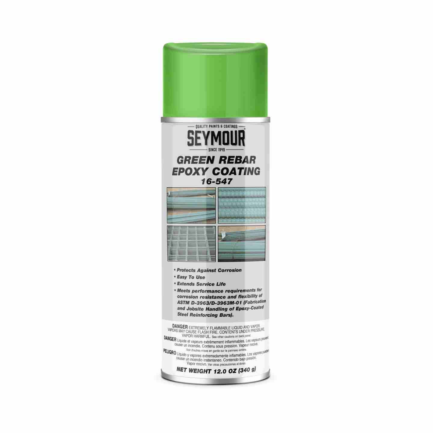 Seymour Green Rebar Spray Paint, Epoxy Image 1