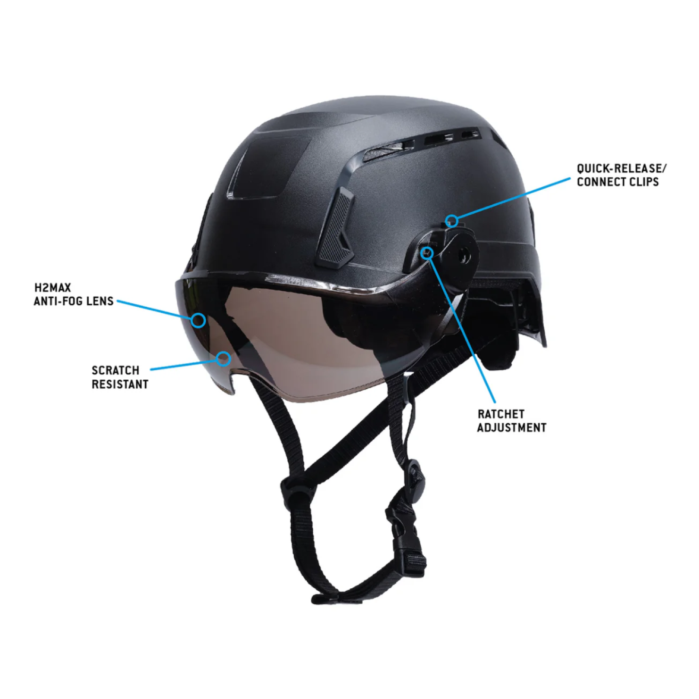 Pyramex SL T2 Gray Visor Face Shield for Safety Helmet Image 2