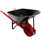 Sterling Steel Tray Wheelbarrow 6Cu. Ft. with Poly-U Flat Free Tire Red Image 1